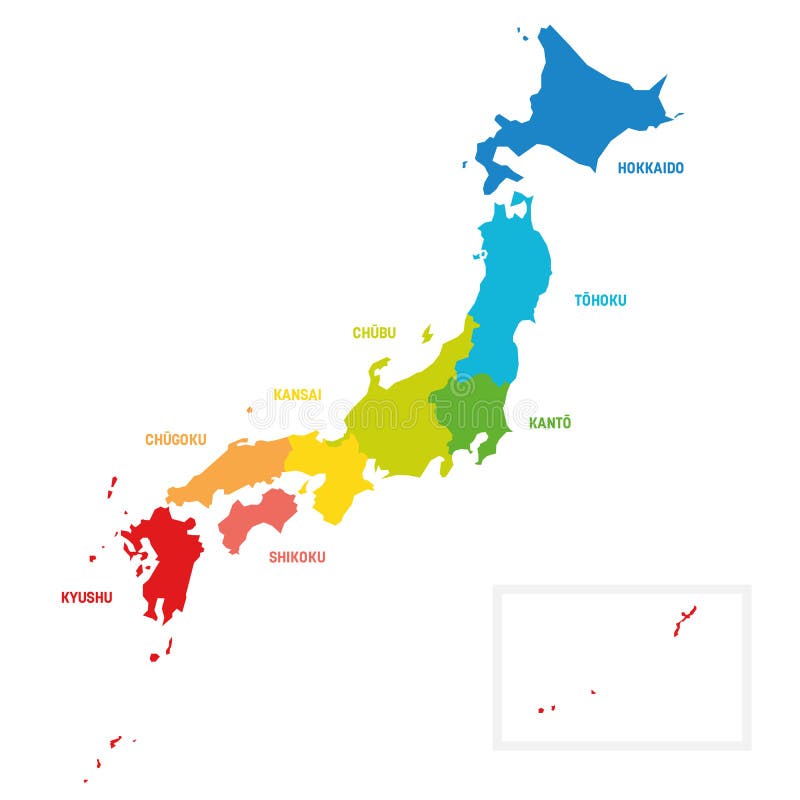 Shikoku, Political Map, Region and Smallest Main Island of Japan