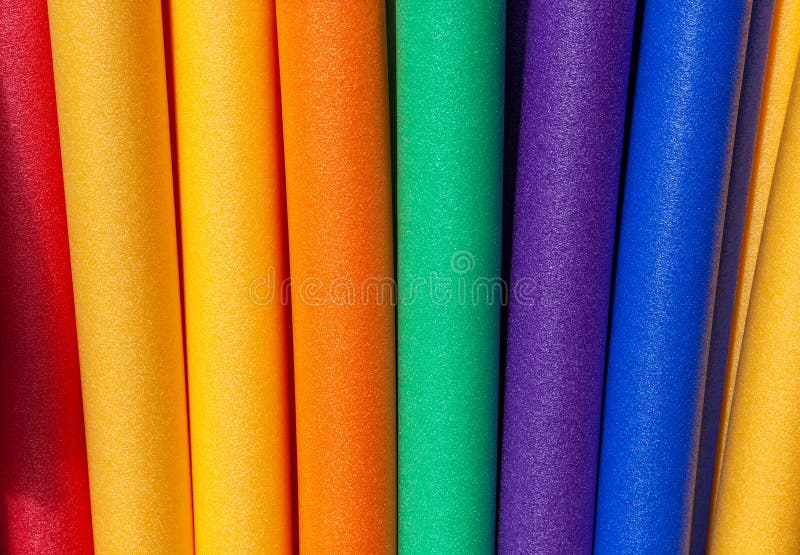 Colorful pool noodles stock image. Image of blue, round 172456265