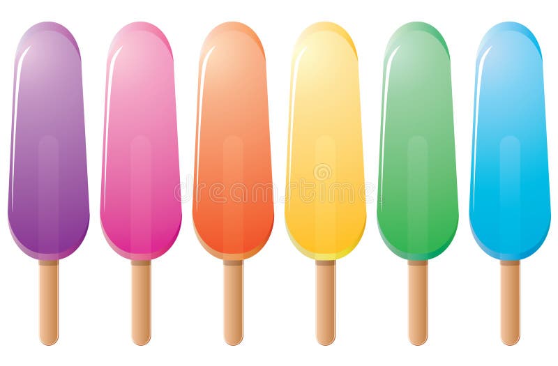 Colorful popsicles stock vector. Illustration of popsicle - 20348185