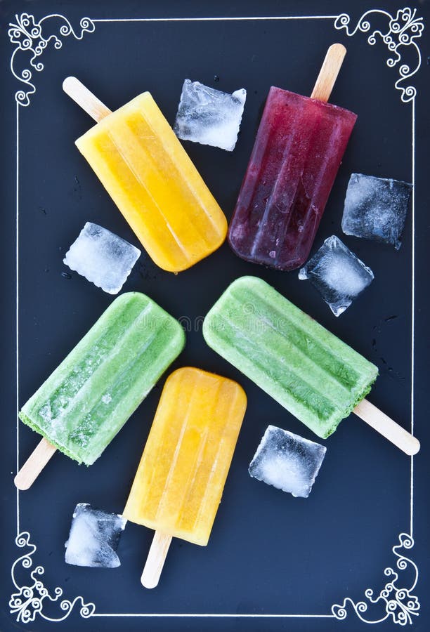 Fruit Popsicles stock photo. Image of kiwi, refreshing 20958198