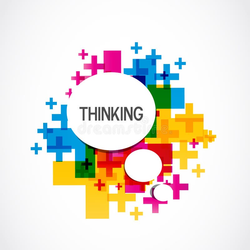 Colorful Positive Thinking Background vector illustration