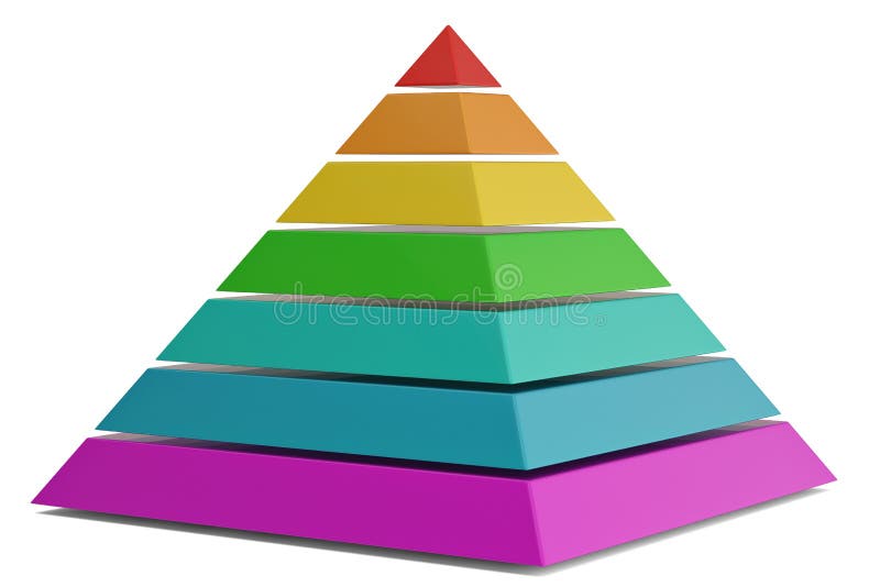 3d colorful pyramid stock illustration. Illustration of conceptual ...