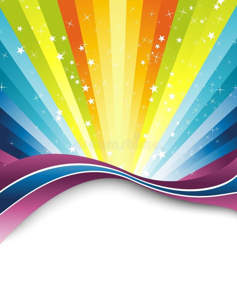 Colorful rainbow banner template vector illustration Colorful rainbow banner template vector illustration