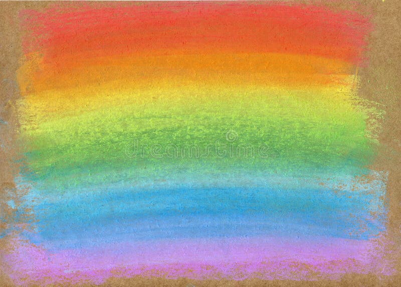 Colorful Rainbow Chalk Pastel Background or Soft Pastel. Rainbow