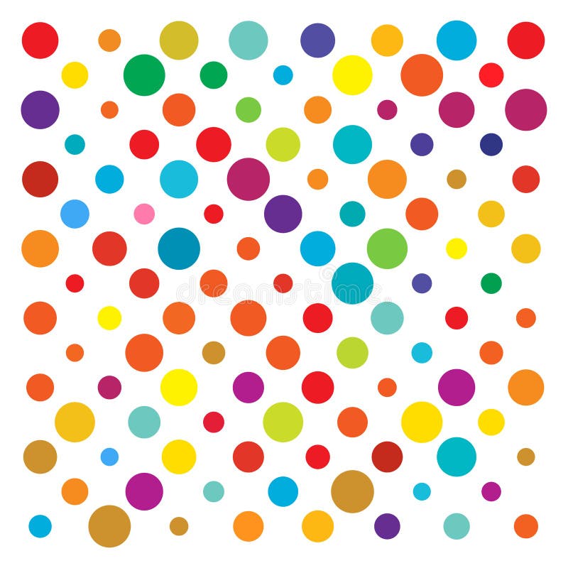 Colorful Random, Diffuse Circles, Dots Pattern. Scattered Speckles ...