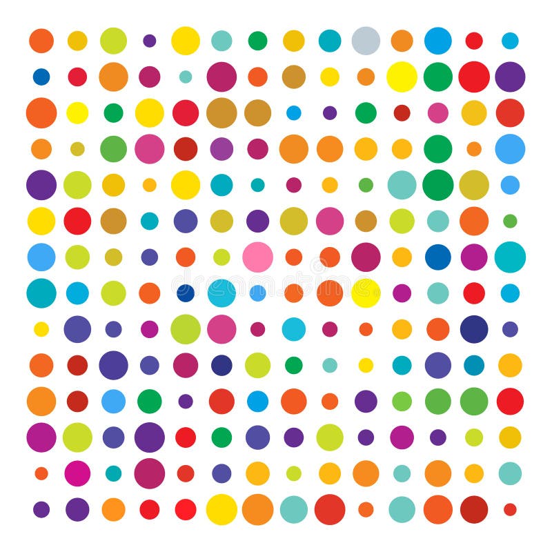 Colorful Random, Diffuse Circles, Dots Pattern. Scattered Speckles ...