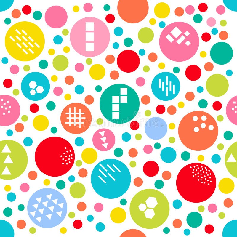 Colorful Random Polka Dot of Different Size Background. Stock Vector ...