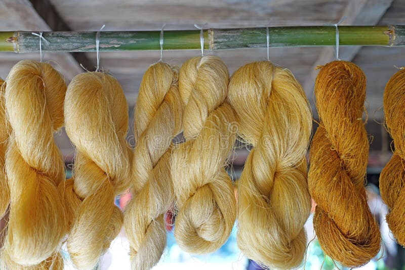 Colorful Thread Raw Silk Cloth Stock Image Image of fabric, craft