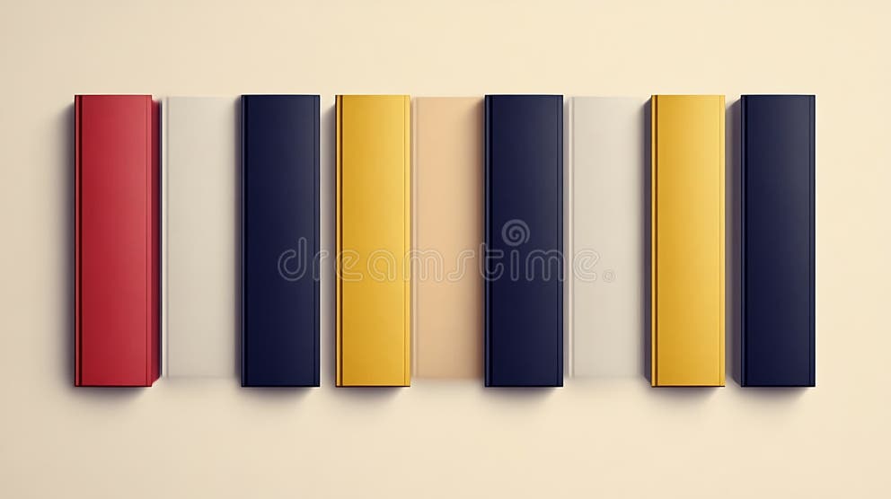 Colorful Rectangular Boxes Arranged in a Row Stock Illustration ...