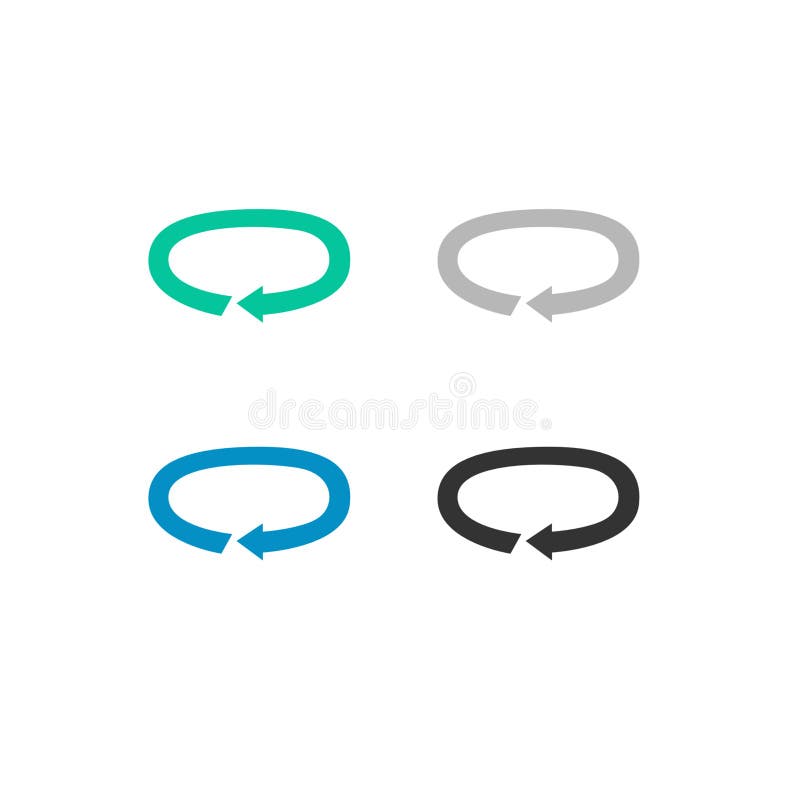 COLORFUL RECYCLE ARROWS SIGN SYMBOL LOGO vector illustration