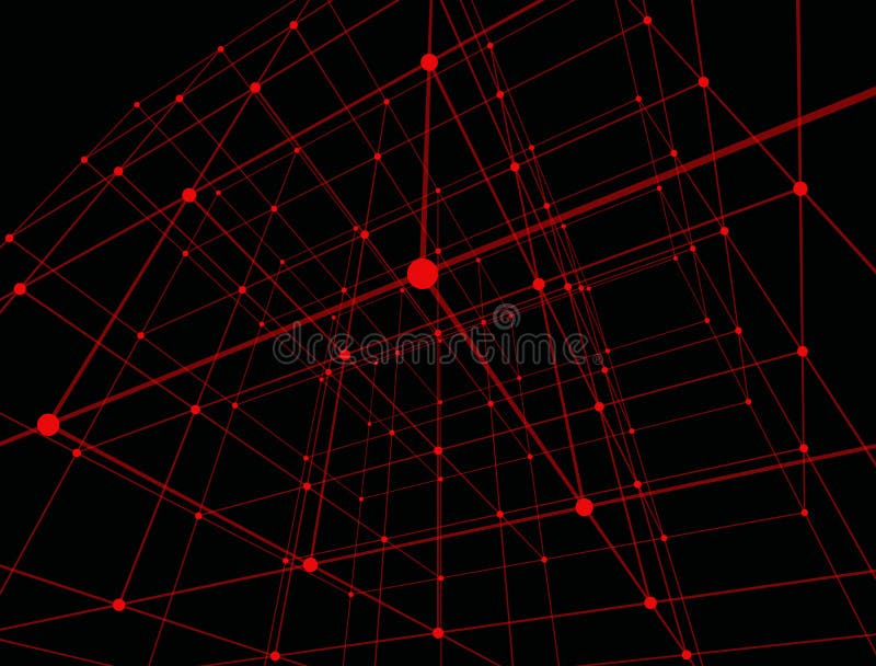 Colorful Red Dots in Modern Style on Black Background. Textile Design  Texture. Abstract Wallpaper. Outline Background Stock Illustration -  Illustration of line, creative: 174957243