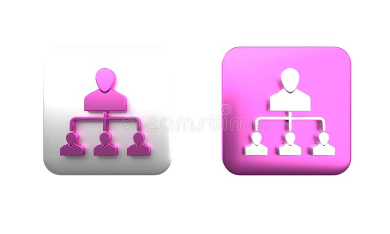 Colorful Referral marketing icon isolated on white background. Network marketing, business partnership, referral program stock illustration