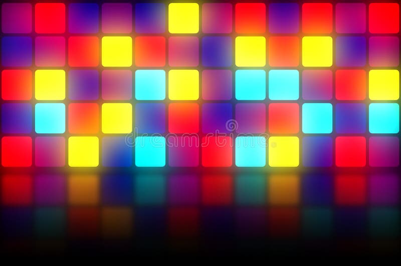 Colorful retro dancefloor backdrop vector illustration