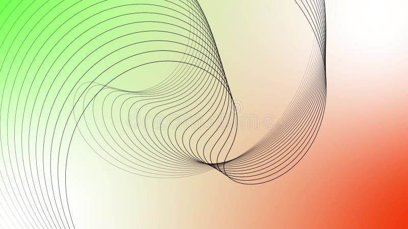 Twisted colorful ribbon digital line. wavy ribbon from so much parallel lines. abstract background with lines.