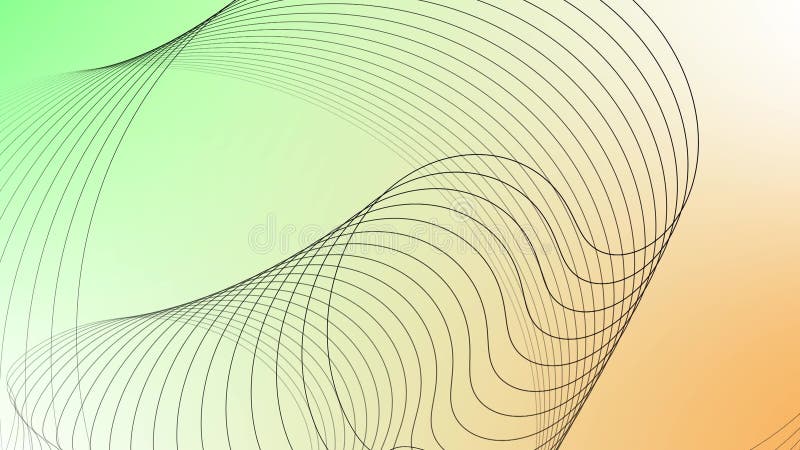 Twisted colorful ribbon digital line. wavy ribbon from so much parallel lines. abstract background with lines.
