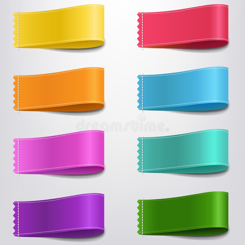Colorful Ribbon with Grey Background Stock Vector Illustration of