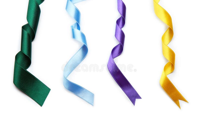 Colorful Ribbons on White Background Stock Photo Image of beautiful