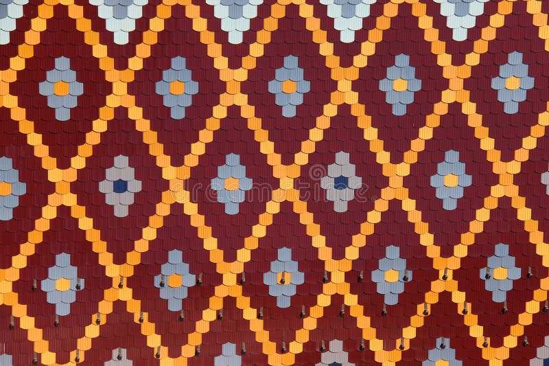 Colorful roof tile pattern