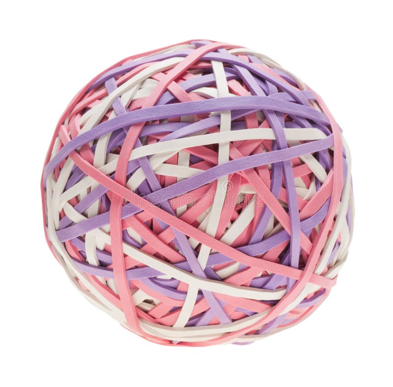 A Colorful Rubber Band Ball Stock Photo Image of purple, band 21072870