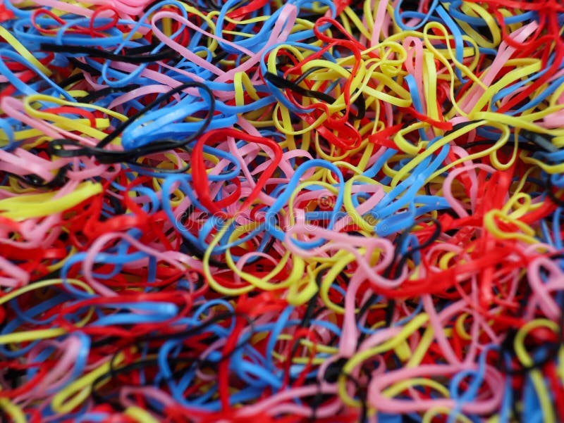 Colorful Rubber Band Pattern Stock Photo Image of group, rubberband