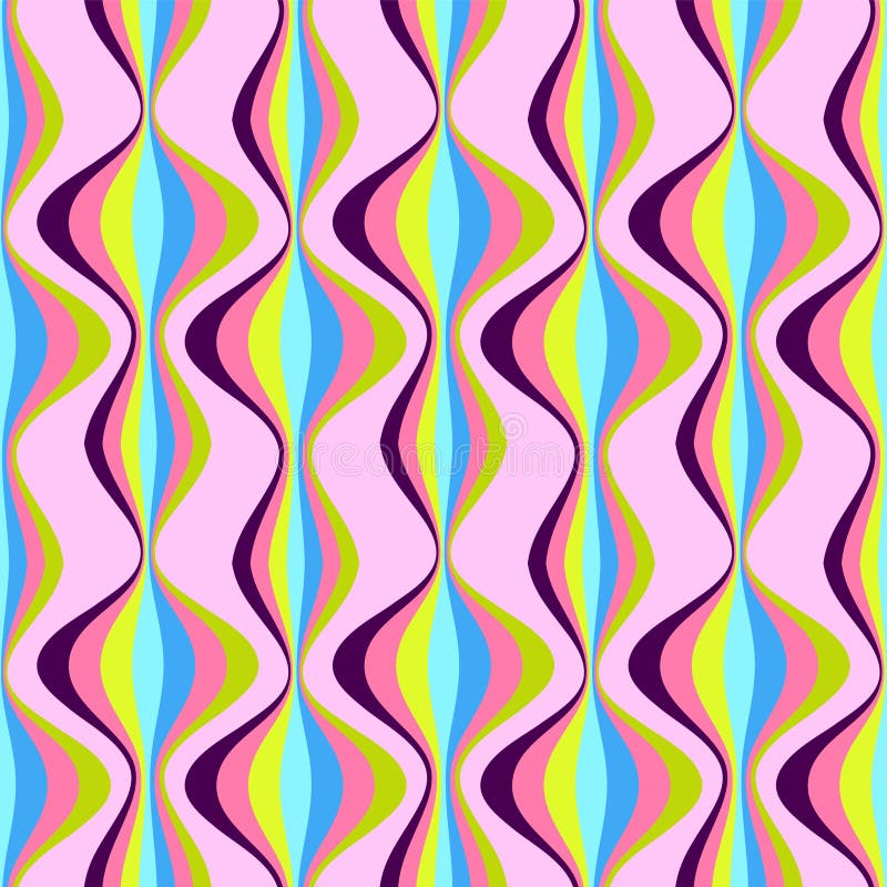 Colorful 60's pattern background stock illustration