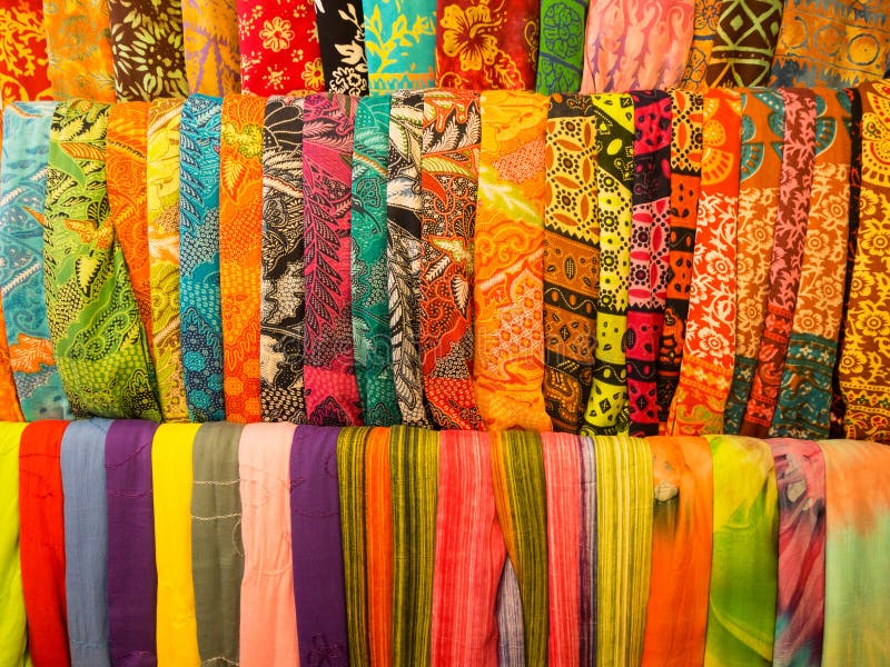 Colorful Sarongs in Bali. stock image. Image of travel - 79238281