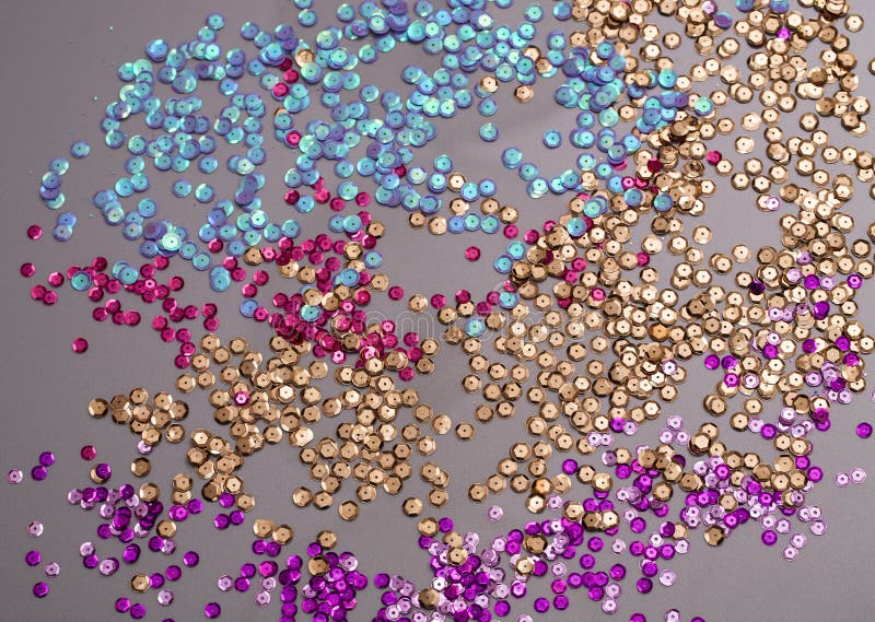 Colorful scattered sequins. 