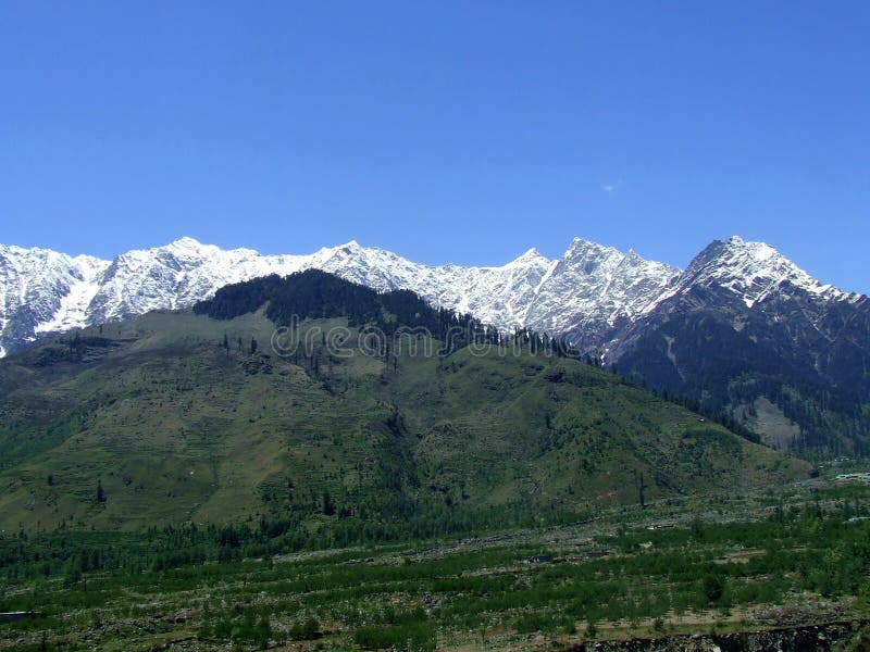 Colorful scenic landscape in Manali