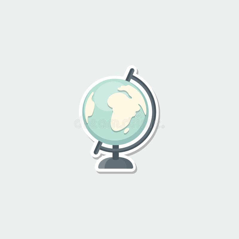 Colorful school symbol - world globe