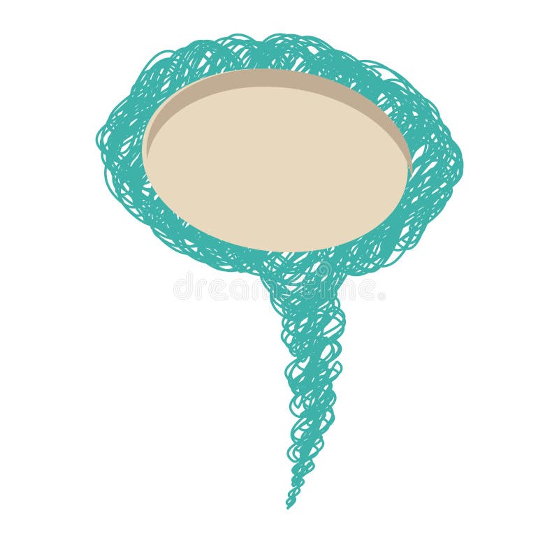 Colorful scribble balloon dialog box design stock illustration