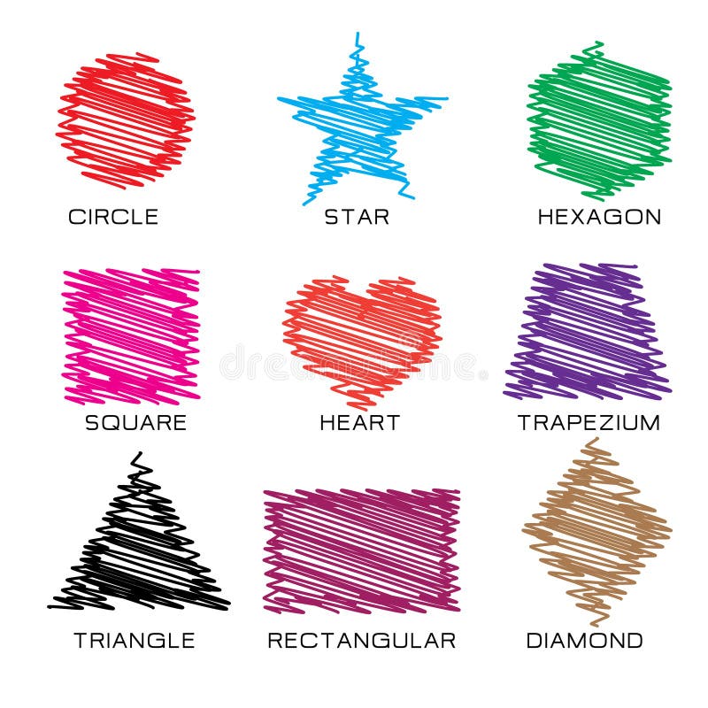 Colorful Scribble Shape vector illustration