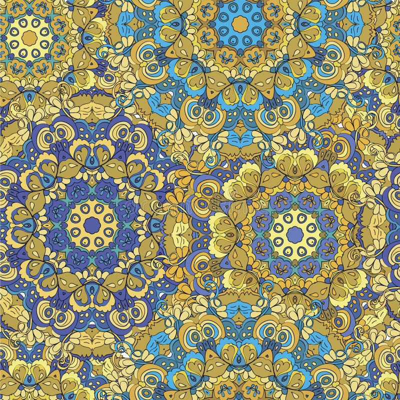 Colorful seamless pattern mandala, can be used for wallpaper, pattern fills, web page background, surface textures. royalty free illustration Colorful seamless pattern mandala, can be used for wallpaper, pattern fills, web page background, surface textures. royalty free illustration