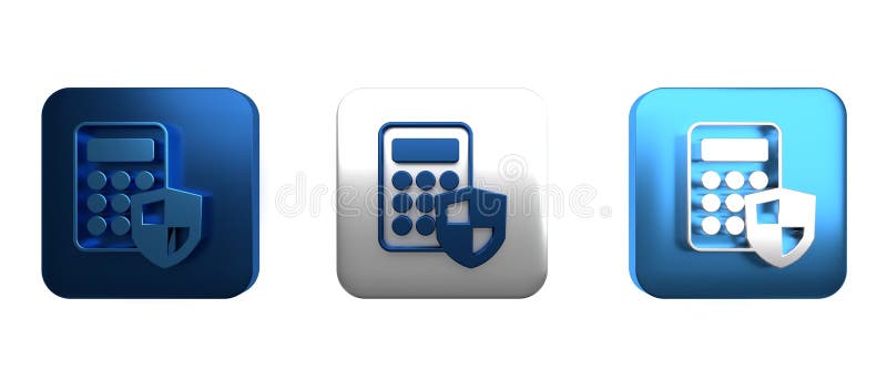 Colorful Security system control panel with display icon isolated on white background. Keypad of security system for stock illustration