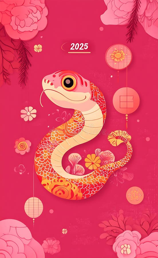 Colorful serpent for 2025 stock images