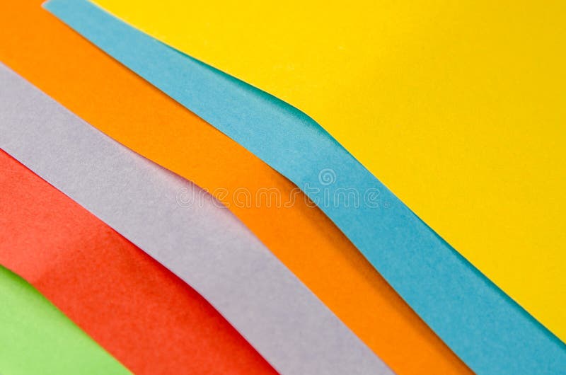 Colorful Sheets of Color Paper, Abstract Background Stock Photo Image of multicolor, bleached
