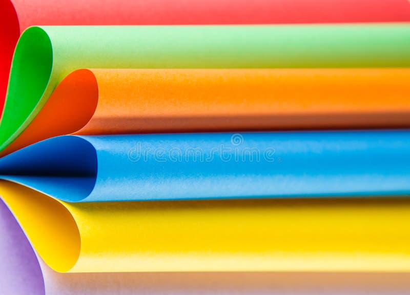 Colorful Sheets of Color Paper, Abstract Background Stock Photo Image