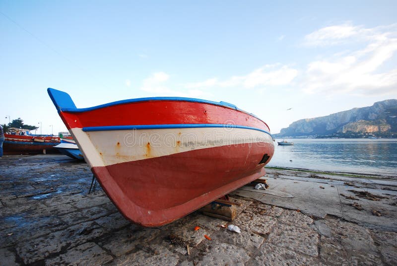 Colorful Sicilian Boat stock image. Image of boats, italy 3984631