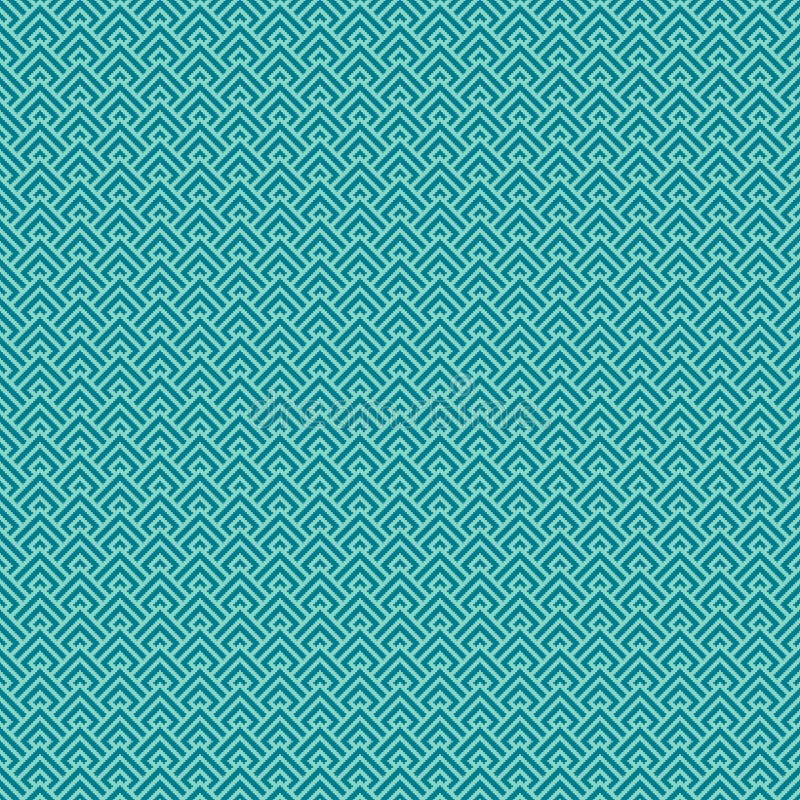 Colorful simple vector pixel art seafoam and jade color seamless pattern of minimalistic geometric scaly rhombus pattern in japanese style