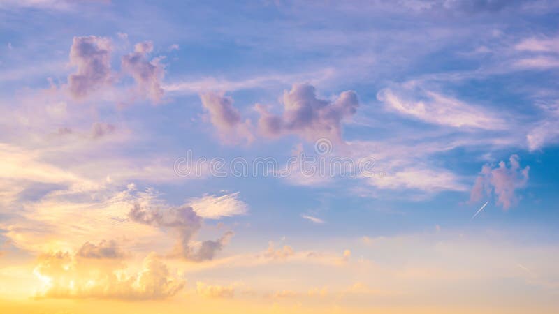 Colorful sky with clouds