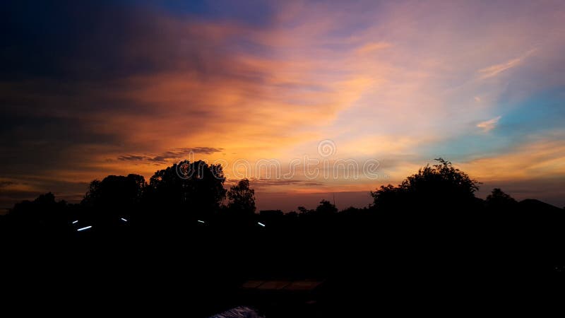 Twilight sky and cloud at evening background stock images Twilight sky and cloud at evening background stock images