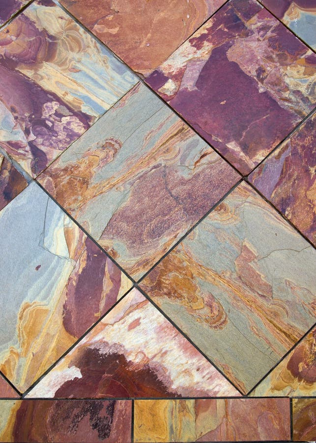 Colorful slate tiles