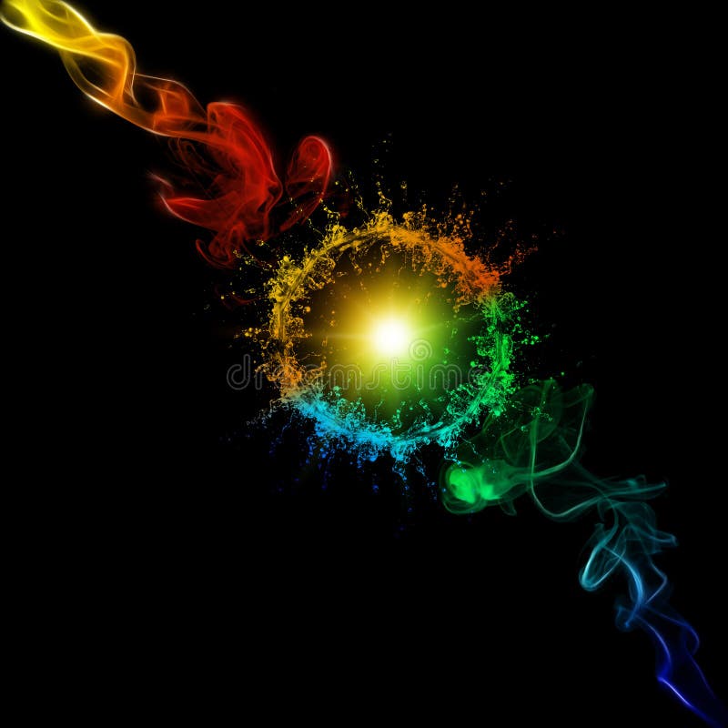 Colorful smoke vector illustration