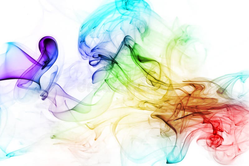Colorful smoke on the white background royalty free stock images Colorful smoke on the white background royalty free stock images