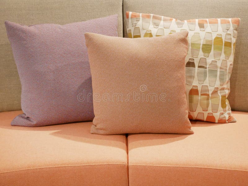 Colorful Sofa with Cushions Stock Image Image of cushion, room 174438219