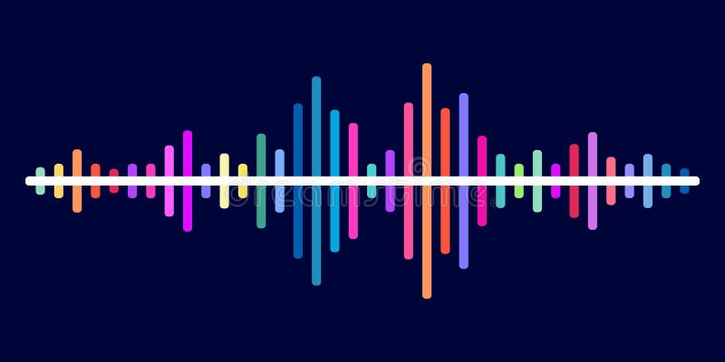 Colorful sound wave stock vector. Illustration of radio - 175774577