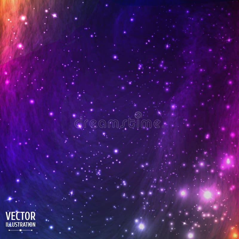 Colorful Space Galaxy Background with Light royalty free illustration