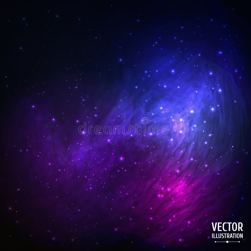 Colorful Space Galaxy Background with Light vector illustration