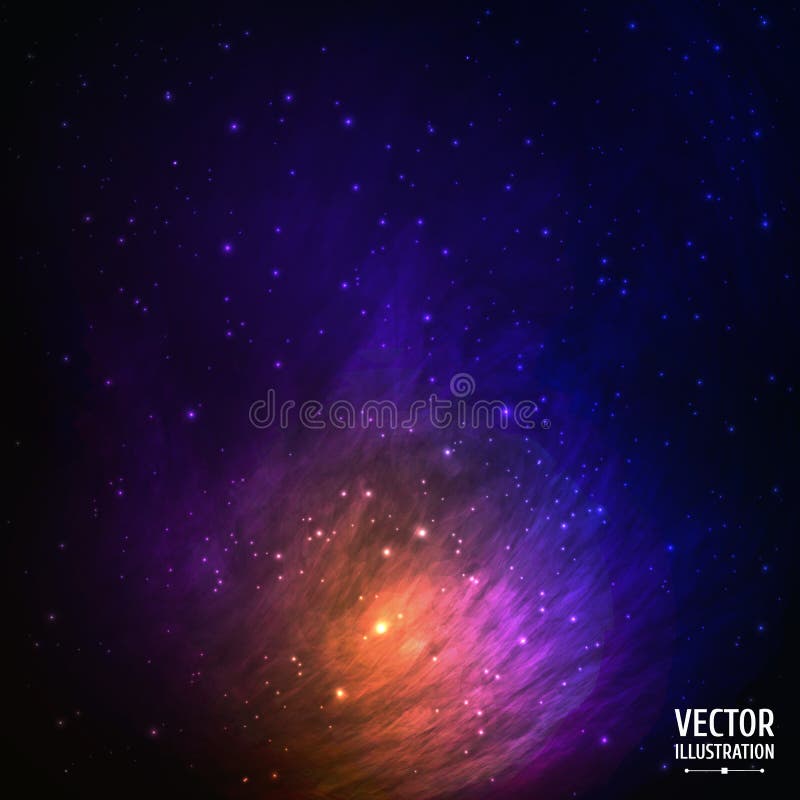Colorful Space Galaxy Background with Light royalty free illustration
