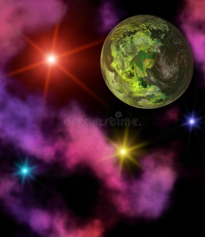 Colorful space landscape