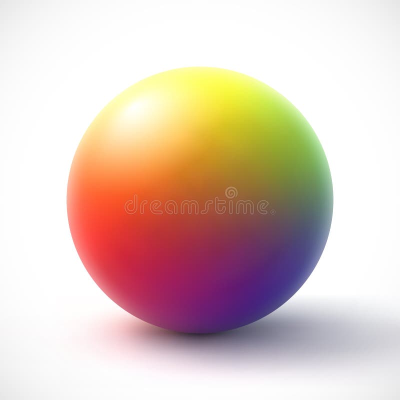 Colorful sphere on white background stock illustration